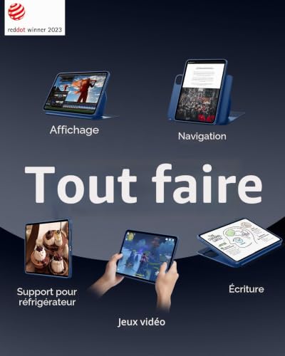 Coque iPad Pro 11 M5/M4 ESR avec support magnétique amovible multi-angles bleu - 3