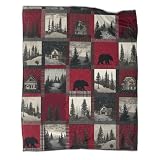 kaiyun Motivo Patchwork rústico Manta Ropa De Cama para 3D Colcha Patchwork De Felpa Impresa Digitalmente para Niños Y Niñas 50x60inch(127x152cm)
