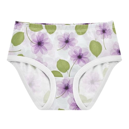 Animals Toddler Girls Underwear 2t Cotton Girl Panties Cute Floral Purple Flowers Beige Green Briefs Girls Undies