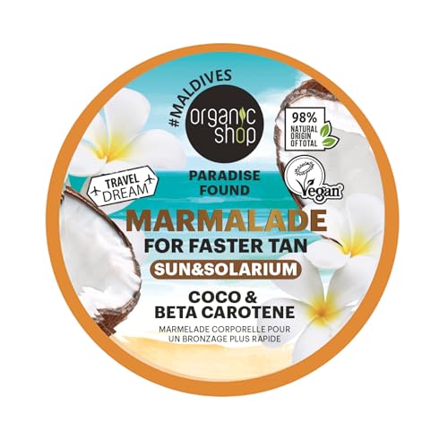 Organic Shop Paradise Found Body Marmalade For Faster Tan in the Sun & Solarium. With Coco & Beta Carotene, 180ml - Image 2