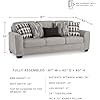 Signature Design by Ashley Avenal Park Casual Sofa with 5 Toss Pillows, Light Gray