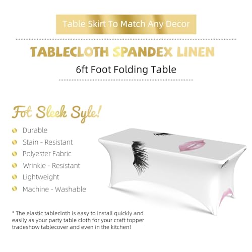 Nappe de table extensible pour mariage et réception en élasthanne imprimé blanc