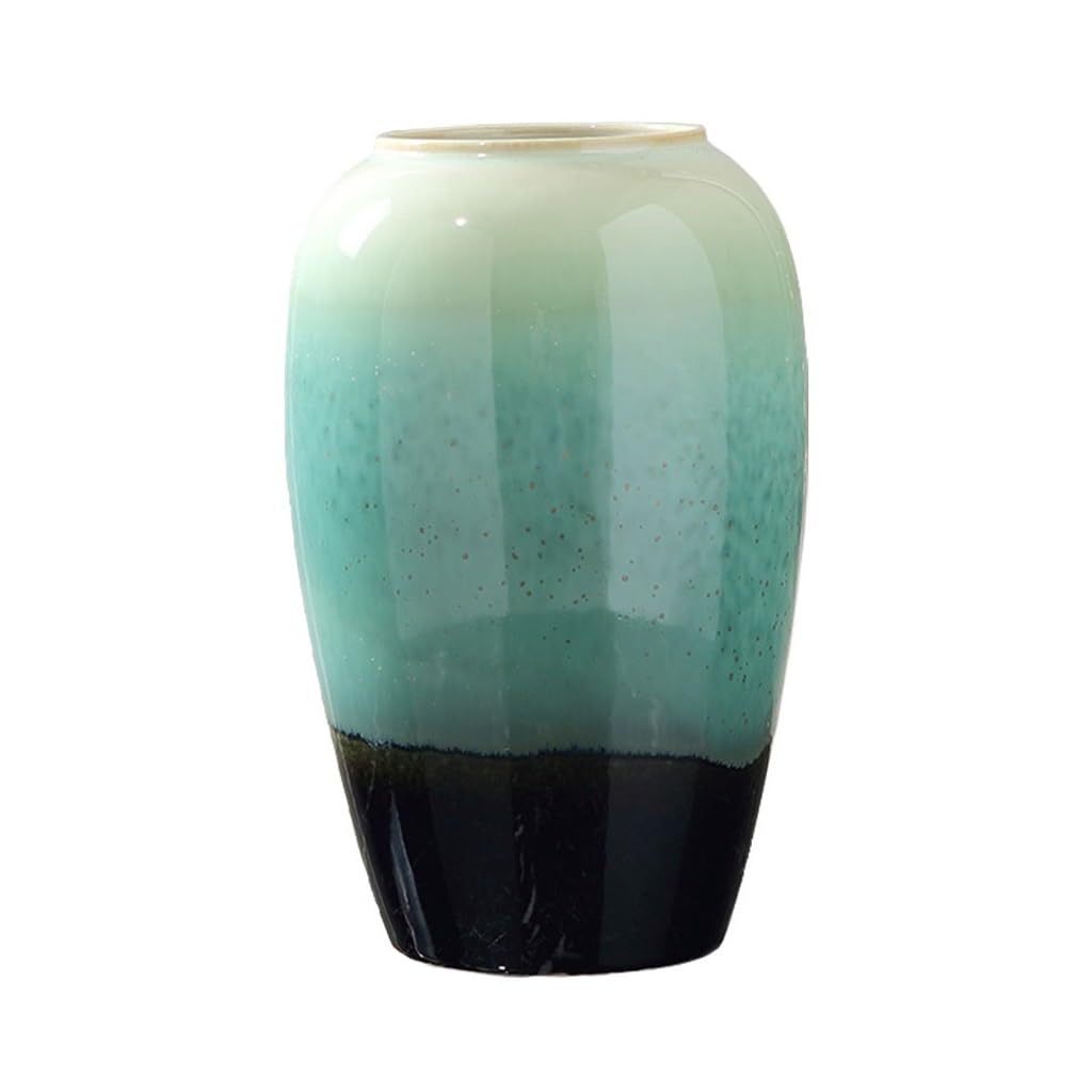 Bzgpmfud One Color Vase Desktop Flower Porcelain Green Ceramic Decoration Modern Desktop Simple Dried Arrangement