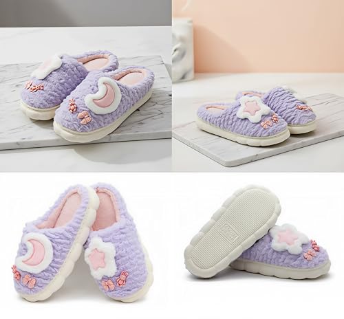 Image of Panihari Warm Slipper for Women's Fur Closed Toe Intresting Star Winter Fashion for House & Bedroom Home Indoor Outdoor Sandals (1 Pair)