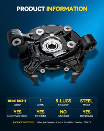 Image of PHILTOP Rear Left Knuckle Wheel Hub Bearing for 2006-2010 Ford Explorer