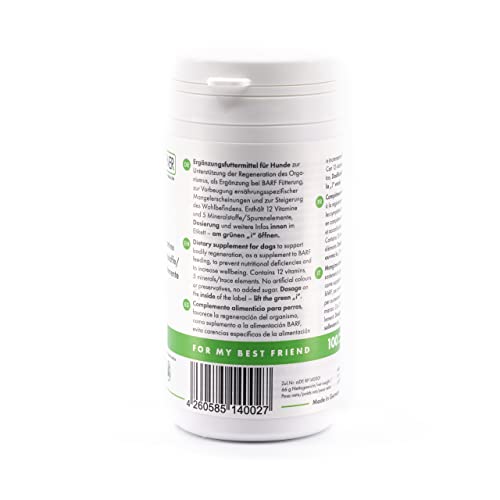 4-BEINER Vitality-Dog: 12 multivitamines pour Chiens, Complexe de vitamines B, vitamines A, C, E, D, Acide folique, biotine, minéraux Zinc, Fer, manganèse, 100 comprimés – Image 3