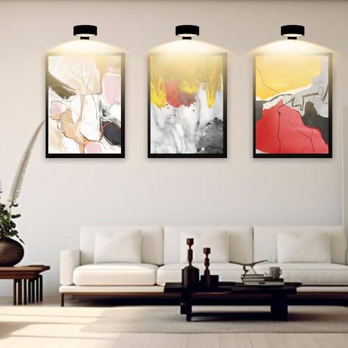 Arixinks 3PACK Picture Light Battery Operated with Remote, Painting Light for Wall Art with 3 Lighting Colors Dimmable, LED Art Display Accent Light on Wall for Poster Dartboard Frame Portrait Black by Arixinks - Image 6