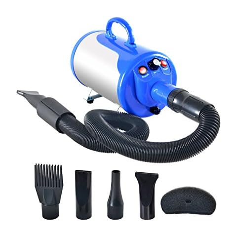 SHELANDY Groomer Partner Pet Hair Force Dryer Dog Grooming Blower with Heater (Blue) Cover