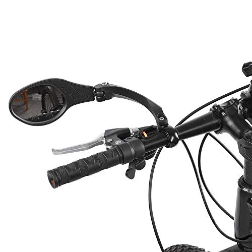 Lusterko rowerowe na kierownicę rowerową, lusterko wsteczne, obrót o 360°, regulowane lusterko wsteczne ze stali nierdzewnej, składane lusterko wsteczne do rowerów górskich, szosowych (lewe)
