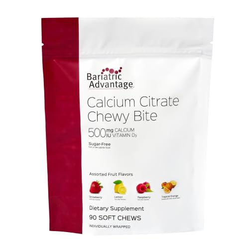 Bariatric Advantage assorted fruit calcium citrate chewy bites, 90 count — the only citrate formula in this set