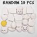 WATINC Random 10 Pcs DIY Squeeze Toys Cream Scented Kawaii Simulation Lovely Toy Medium Mini Soft Food Squeeze Bread Toys Keychains, Phone Straps, Bonus Random Stickers