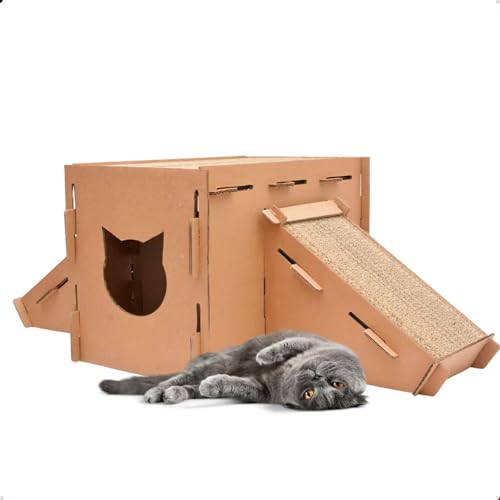 Arranhador Papelão para Gato Toca com 2 Rampas