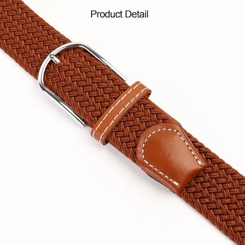Multicolored Woven Stretch Belt for Men and Women, Braided Elastic Golf Belts Jeans Casual Pants Sport Belt3