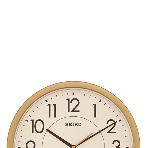 Image of SEIKO Elegant Round Analog Yellow Plastic Home Decor Wall Clock with Sweep Movement (Size: 36.1 x 3.9 x 36.1 CM | Weight: 990 gram | Color: Yellow)