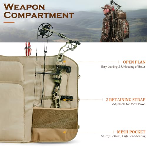 New View Camo Bow Hunting Backpack For Men And Women, Saddle Hunting Back Pack With Bow Holder, Elk And Deer Hunting Bag thumb #2