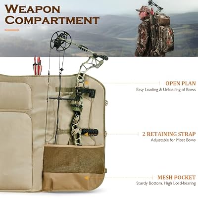 NEW VIEW Size L Leaf Camo Hunting Suit and Bow Hunting Backpack