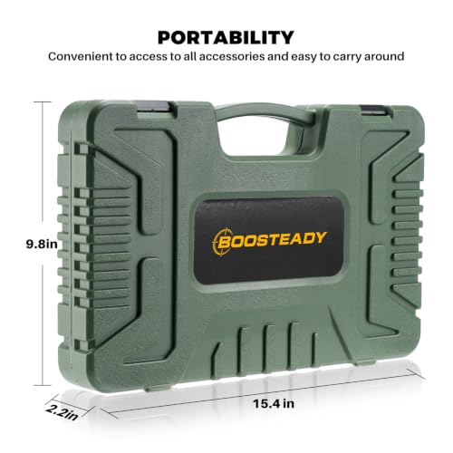 BOOSTEADY Gun Cleaning Kit Universal Gun Cleaning Kit Shotgun Pistol Cleaning Kit with Lightweight Organized Carrying Case Gun Cleaning Supplies Gun Cleaner Bottle Brass Jags and Tips by BOOSTEADY - Image 7