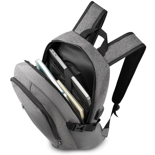 Masirs Laptop Travel Backpack - Adjustable Shoulder Straps, Zippered Compartments with Side Pockets for Water Bottle or Umbrella. Headset and USB Charging Port. Perfect for Business or Traveling. - Thumbnail 4