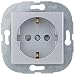 Produktbild REV 0236020700 Quadro, Steckdose mit Abdeckung, Unterputz, silbern