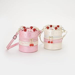 Amazon | [mezzo piano] ケーキ バニティバッグ オフ ホワイト F