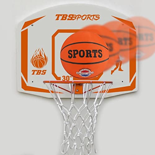 Kit Tabela Basquete À Prova D´água Aro 41cm C/Rede UV E Bola Tamanho Oficial N7