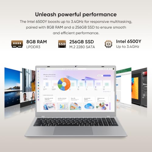 Image of VIGSENUP15.6 FHD Laptop 8GB RAM 256GB SSD,CPU up to3.4GHz,Office Suite