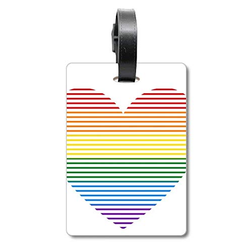 Étiquette valise LGBT cœur arc-en-ciel pour vos vacances et festivals