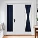 Deconovo French Door Curtains Room Darkening Thermal Insulated Blacktout Curtains for Door 25x72 Inch Navy Blue 1 Panel