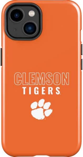 Skinit Impact Phone Case Compatible with iPhone 15 - Officially Licensed Clemson University Paw Logo Design