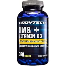 BodyTech HMB + Vitamin D3 - Supports Muscle Growth and Strength 360 Vegetable Capsules