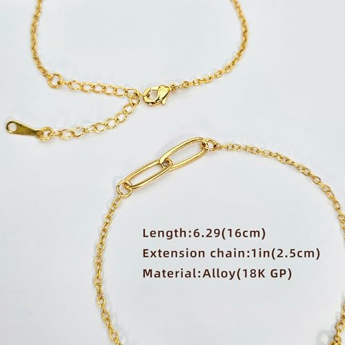 Mother Daughter Bracelets Set – 18K Gold Plated Bracelets for Women,Double-clasp Linked Bracelet Gifts for Mom from Daughter, Birthday, Christmas, Mother's Day Gifts for Mom (2-Pack)4