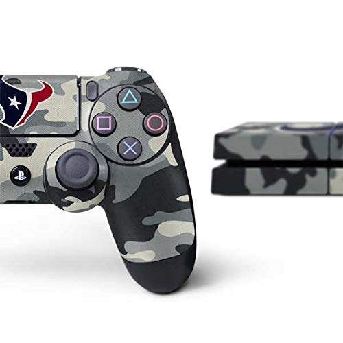 Skinit Decal Gaming Skin Compatible with PS4 Console and Controller Bundle - Officially Licensed NFL Houston Texans Camo Design