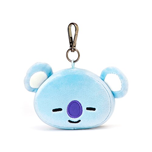 BT21 KOYA Character Soft Plush Stuffed Animal Keychain Key Ring Bag Charm, 10 cm, Blue