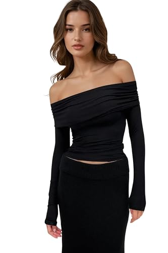 Hiccup Off Shoulder Draped Blouse