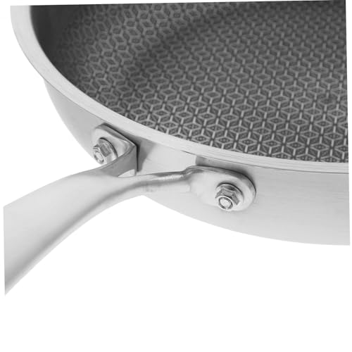Wok de acero inoxidable antiadherente con mango ergonómico miniatura 4