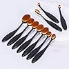 UNIMEIX 10 Pack Blending Brush for Card Making Crafting Ink Blender Brushes Set Tool Paper Background Brush Drawing (Brown) #2
