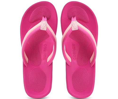 Image of COFACE Flip Flops For Women with Arch Support Comfortable Yoga Mat Orthopedic Sandals Lightweight Womens Flip-Flop