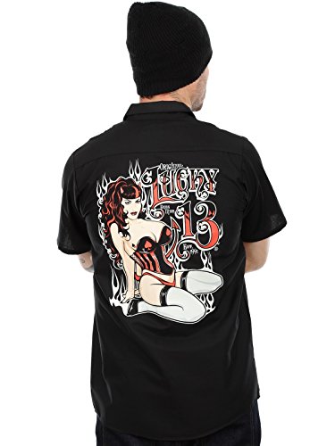 Lucky Brand Men's Miss Fire Pinup Work Shirt