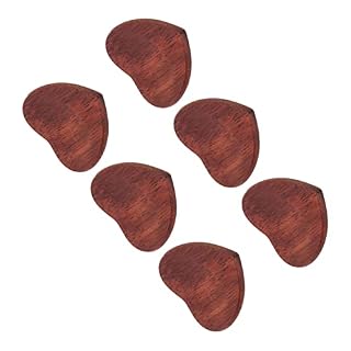 Médiator de guitare, accessoires de guitare en bois massif sans bavure 6 pièces, fabrication soignée pour groupe - Les Beatles, Paul McCartney, John Lennon, RIngo Starr, George Harrison