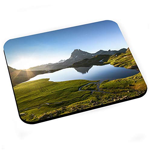 Tapis de Souris Montagnes Pyrenees France Nature Paysage Lac Decoration