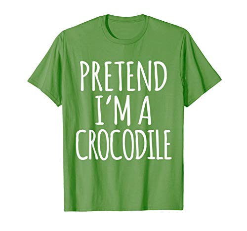 Funny Lazy Halloween Costume - Pretend Im A Crocodile Design T-Shirt