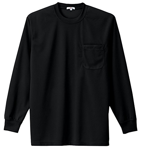 アイトス 吸汗速乾クールコンフォート 長袖Tシャツ男女兼用 ブラック LL AZ10575010LL