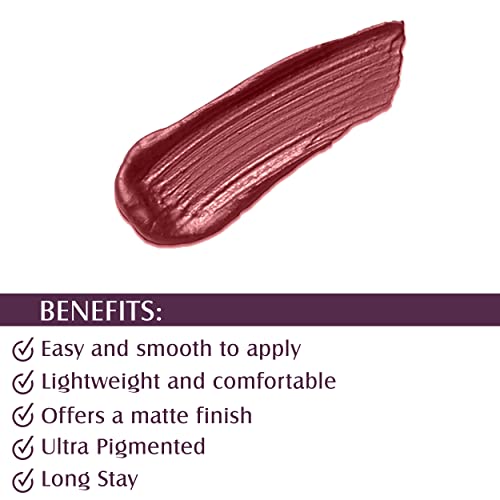 Image of Glam21 Matte Lippie No Transfer Lip Gloss | Lightweight and comfortable| Creamy Matte Formula - 4 gm | Pinky-21