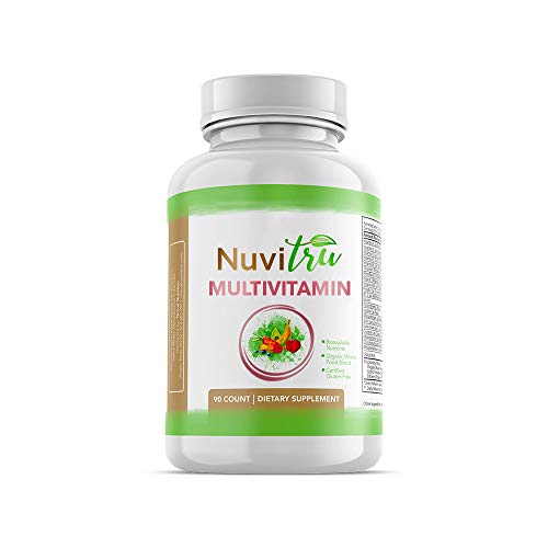 Nuvitru Wellness Daily Multivitamin | Multimineral Supplement for Men and Women, Contains Organic Whole Food Blend and Bioavailable Nutrients, Made in USA, 90 Capsules