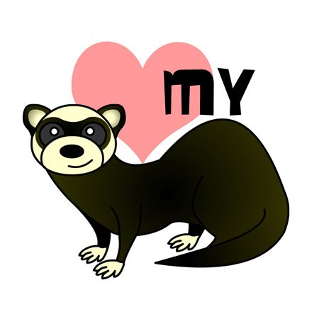 Love My Ferret Cache-prise double blanc 3dRose lsp_10788_6 - 3