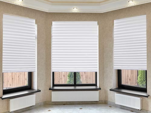 Estilo Light Filtering Pleated Paper Shades White 36\"\" x 69\"\" (Pack of 6 Temporary Shades) (EST8219) - Thumbnail 2
