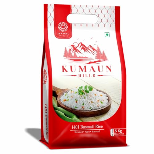 Image of Kumaun Hills (1401) Basmati Rice 5kg | Guaranteed Long-Grain Rice | Thin, Aromatic & Tasty Basmati