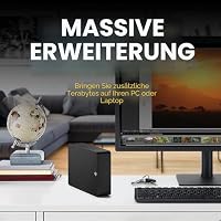 Seagate Expansion Desktop 4TB externe Festplatte, 3.5 Zoll, USB 3.0, PC & Notebook, inkl. 2 Jahre Rescue Service, Modellnr.: STKP4000402 – Ansicht 4