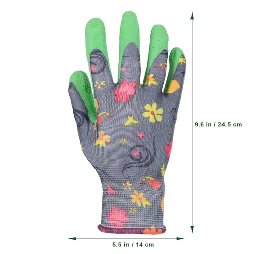 Milisten 3 Pares De Luvas De Jardinagem Para Mulheres Luvas De Jardim Revestidas De Borracha Respirá