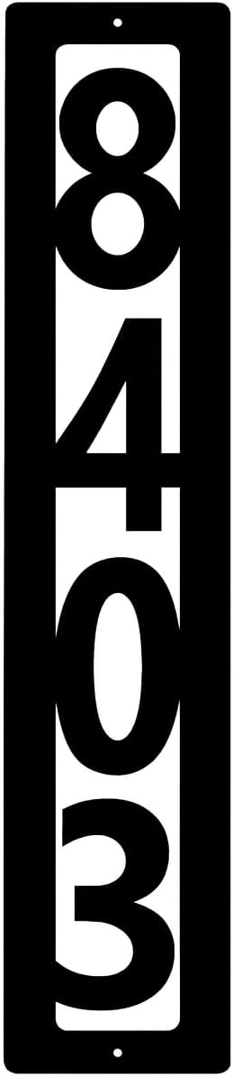 Personalized Vertical Address Sign by Sea Biscuit Metal Designs